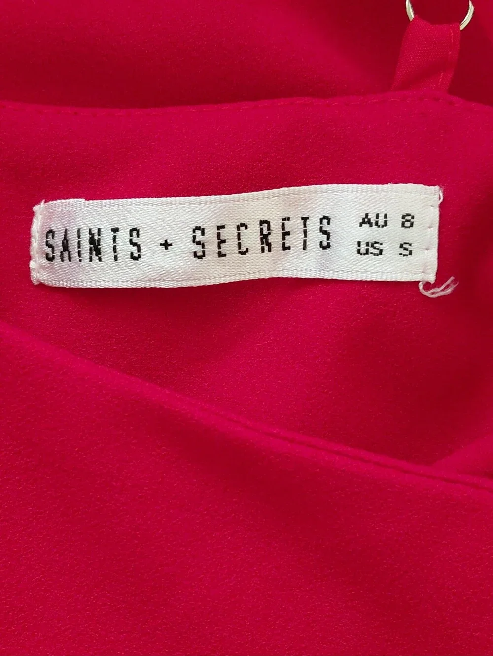 Saints And Secrets Red Ruffle Hem Cami Mini Party Event Dress NWOT Small